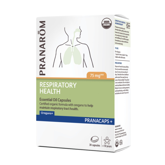 Pranarom Respiratory Health Pranacaps - Front view