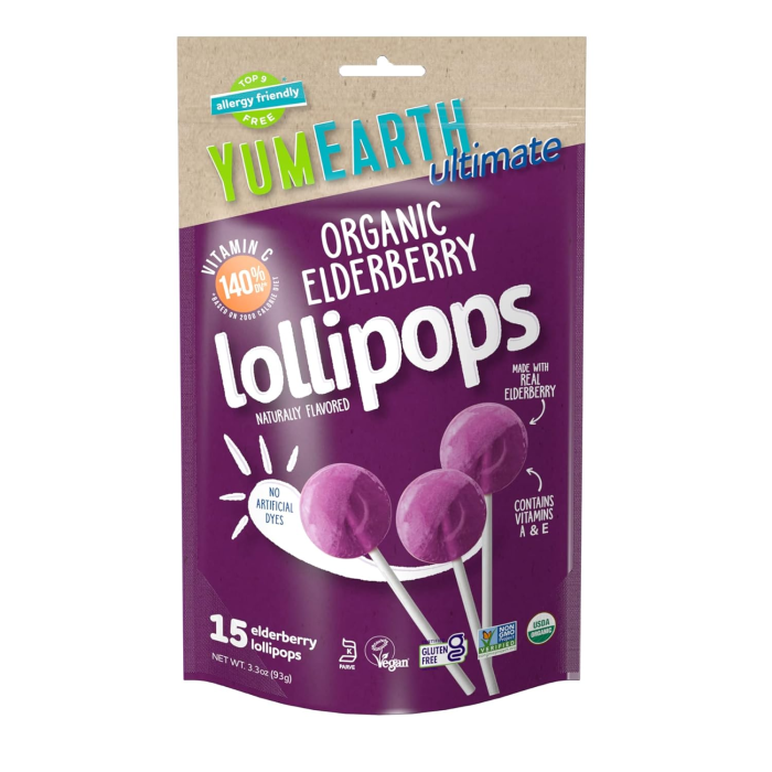 Yumearth Ultimate Organic Elderberry Pops - Front view