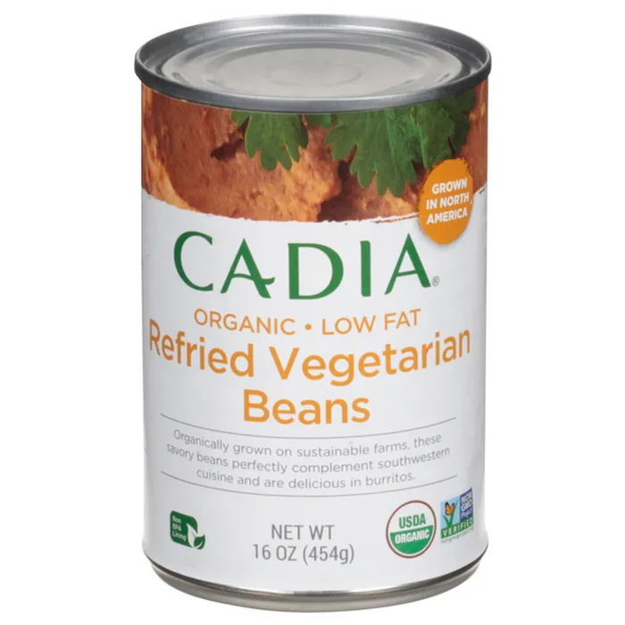 Cadia Organic Refried Vegetarian Beans - Front view