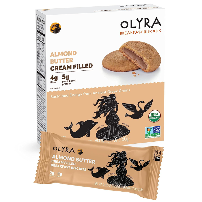 Olyra Almond Butter Filled Breakfast Biscuits - Front view
