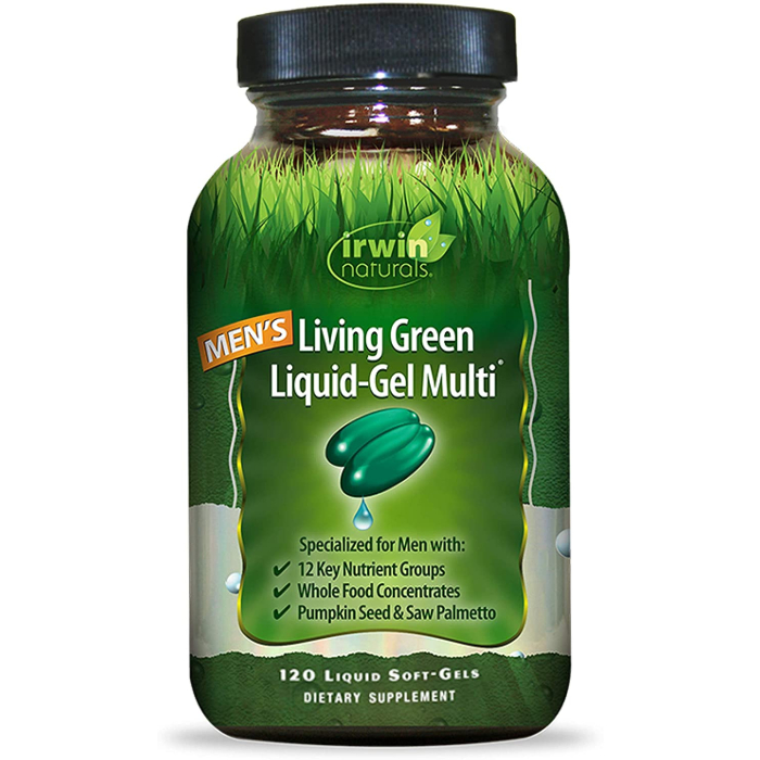 Irwin Naturals Men's Living Green Liquid Gel Multi-Vitamin, 120 Softgels