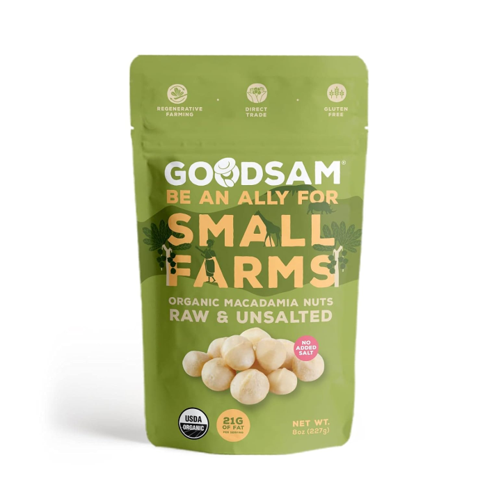 Goodsam Organic Raw Macadamia Nuts - Front view