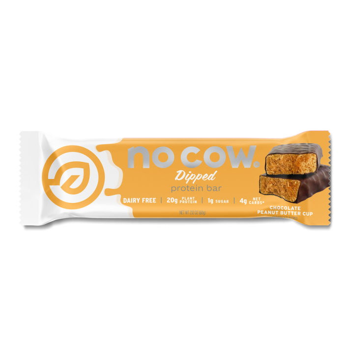 No Cow Chocolate Peanut Butter Cup Protein Bar - Front view