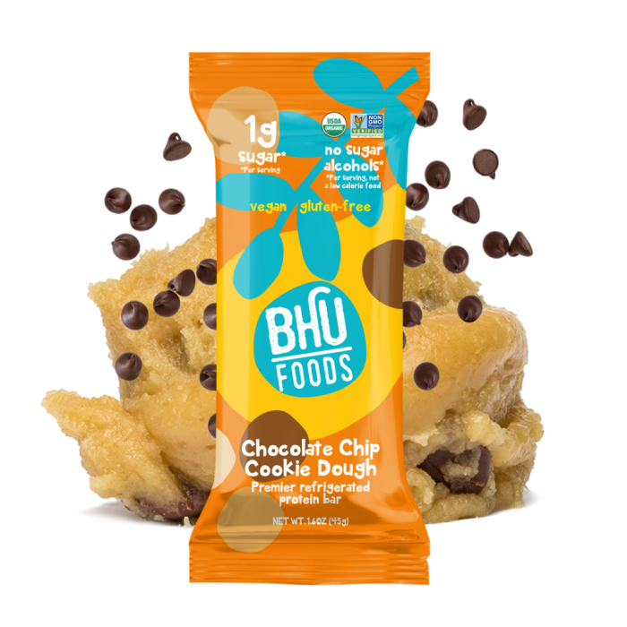 BHU Foods Keto Protein Bars Chocolate Chip Cookie Dough - Front view