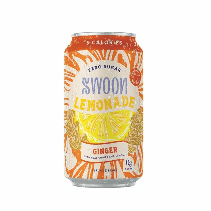 Swoon Zero Sugar Ginger Lemonade - Front view