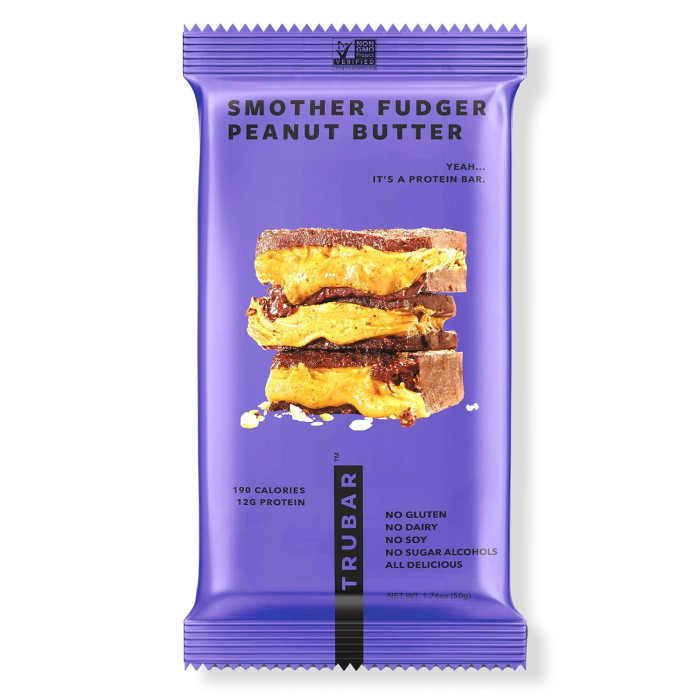 Trubar Smother Fudger Peanut Butter Protein Bar - Front view