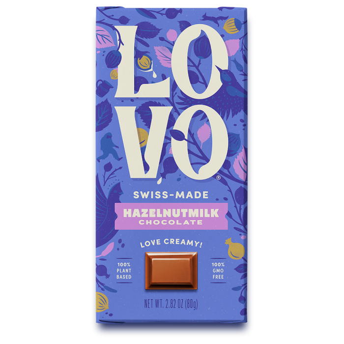 Lovo Swiss-Made Hazelnut Milk Chocolate - Front view