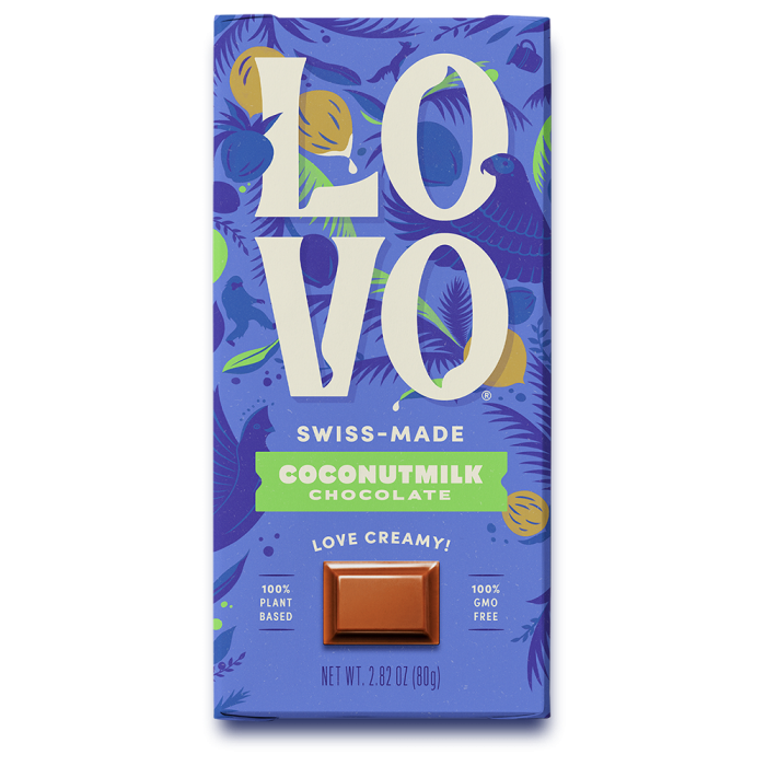 Lovo Swiss Made Coconut Milk Chocolates - Front view