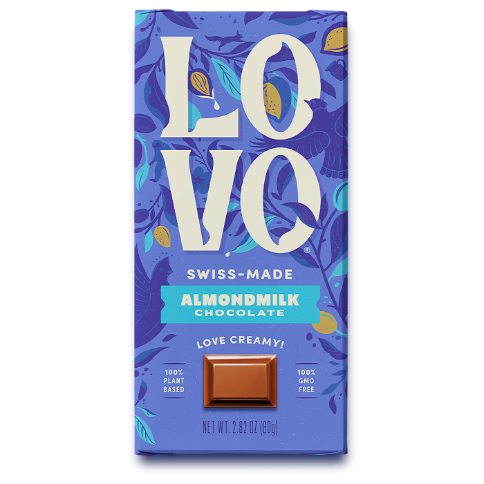 Lovo Swiss Made Almondmilk Chocolate - Front view