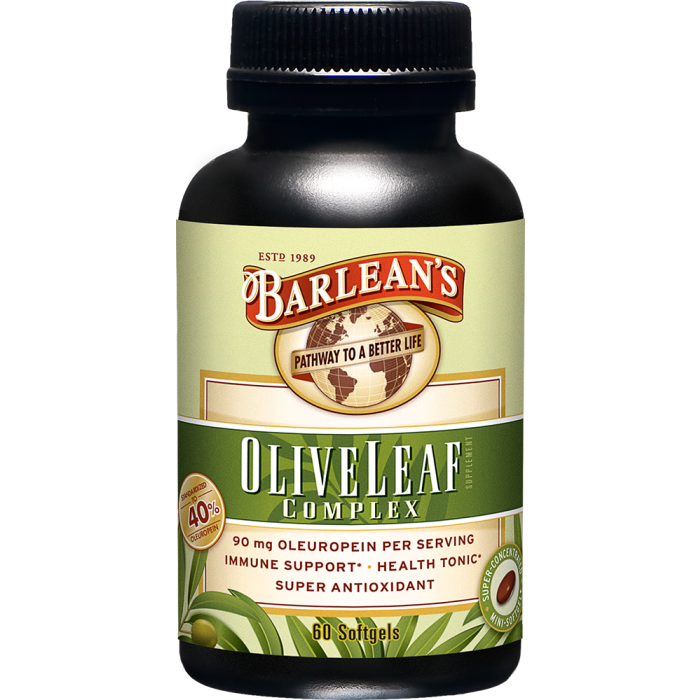 Barlean's Olive Leaf Complex, 60 Softgels