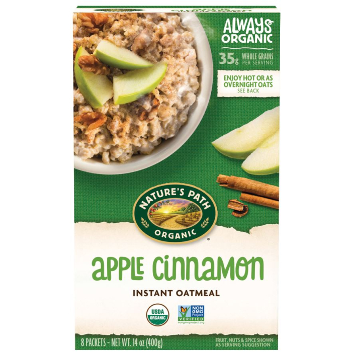 Nature's Path Apple Cinnamon Patmeal Packets - Main