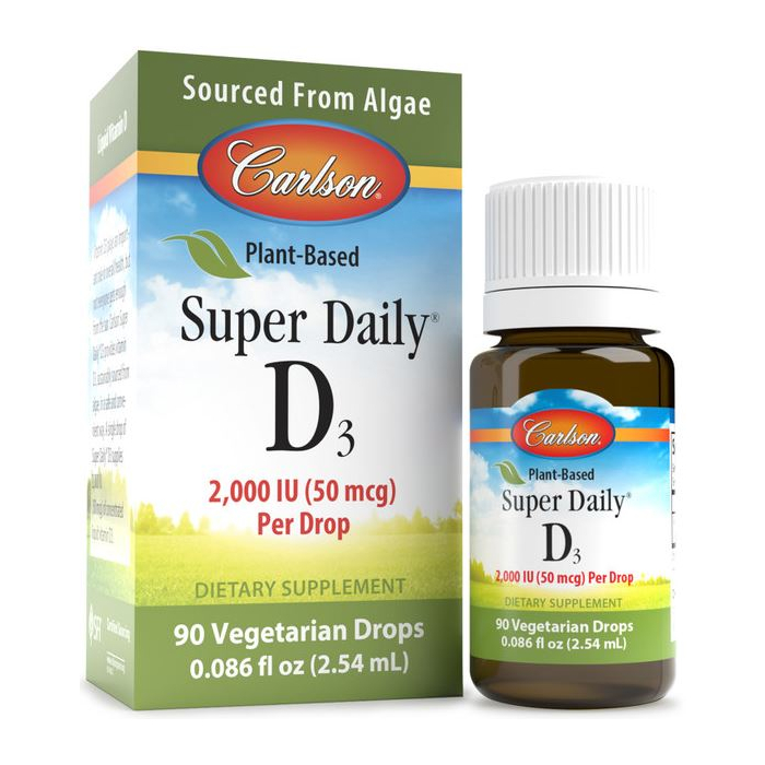 Carlson Plant-Based Super Daily D3, .086 oz.