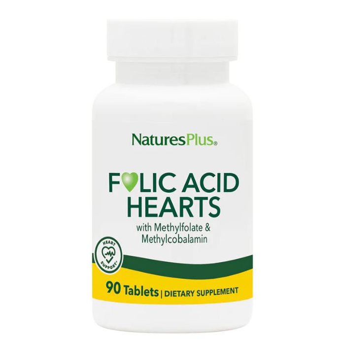 Nature's Plus Folic Acid Hearts, 90 Tablets