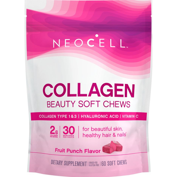 NeoCell Beauty Bursts Fruit Punch Collagen Chews, 60 Count - Main