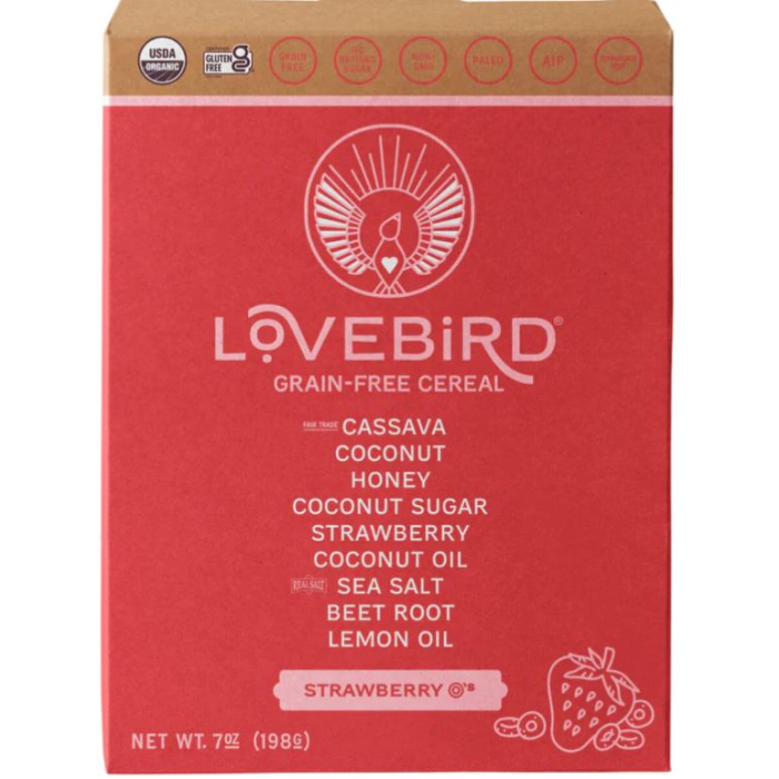 Lovebird Strawberry Cereal, 7 oz.