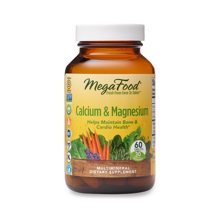 MegaFood Calcium & Magnesium, 60 Tablets