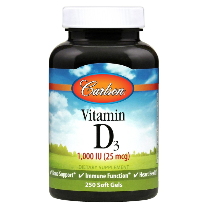 Carlson Vitamin D3, 1,000 IU, 250 Softgels