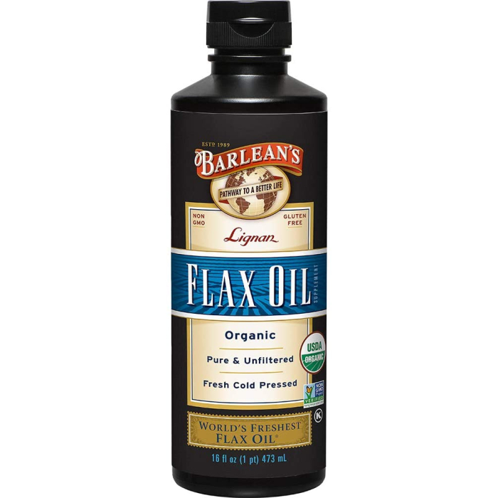 Barlean's Organic Lignan Flax Oil, 16 fl.oz.