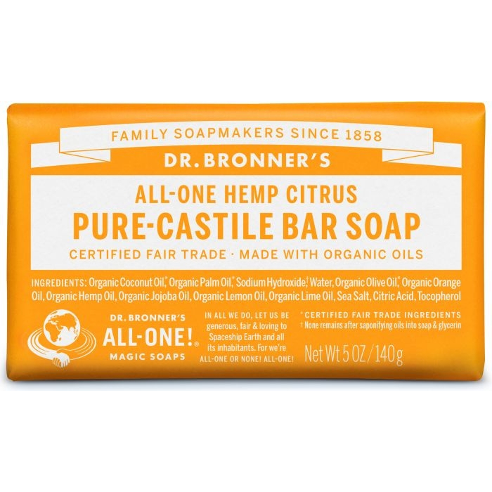 Dr. Bronner's Citrus Pure-Castile Bar Soap, 5 oz.