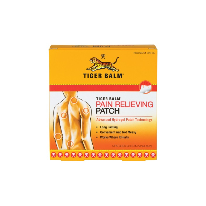 Tiger Balm Pain Relieving Patch, 5 Patches