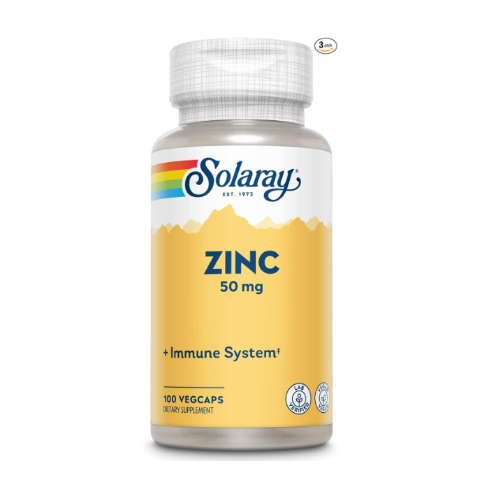 Solaray Zinc 50 mg, 100 Capsules