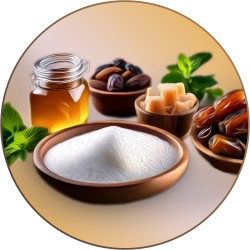Natural sweeteners including stevia and honey jars