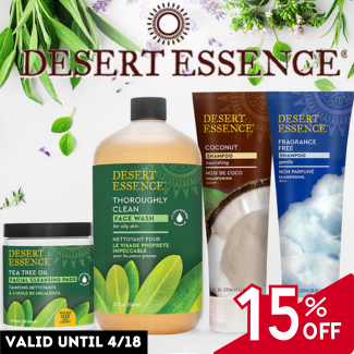 Desert Essence Products 15% Sale