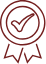 Ribbon with checkmark icon